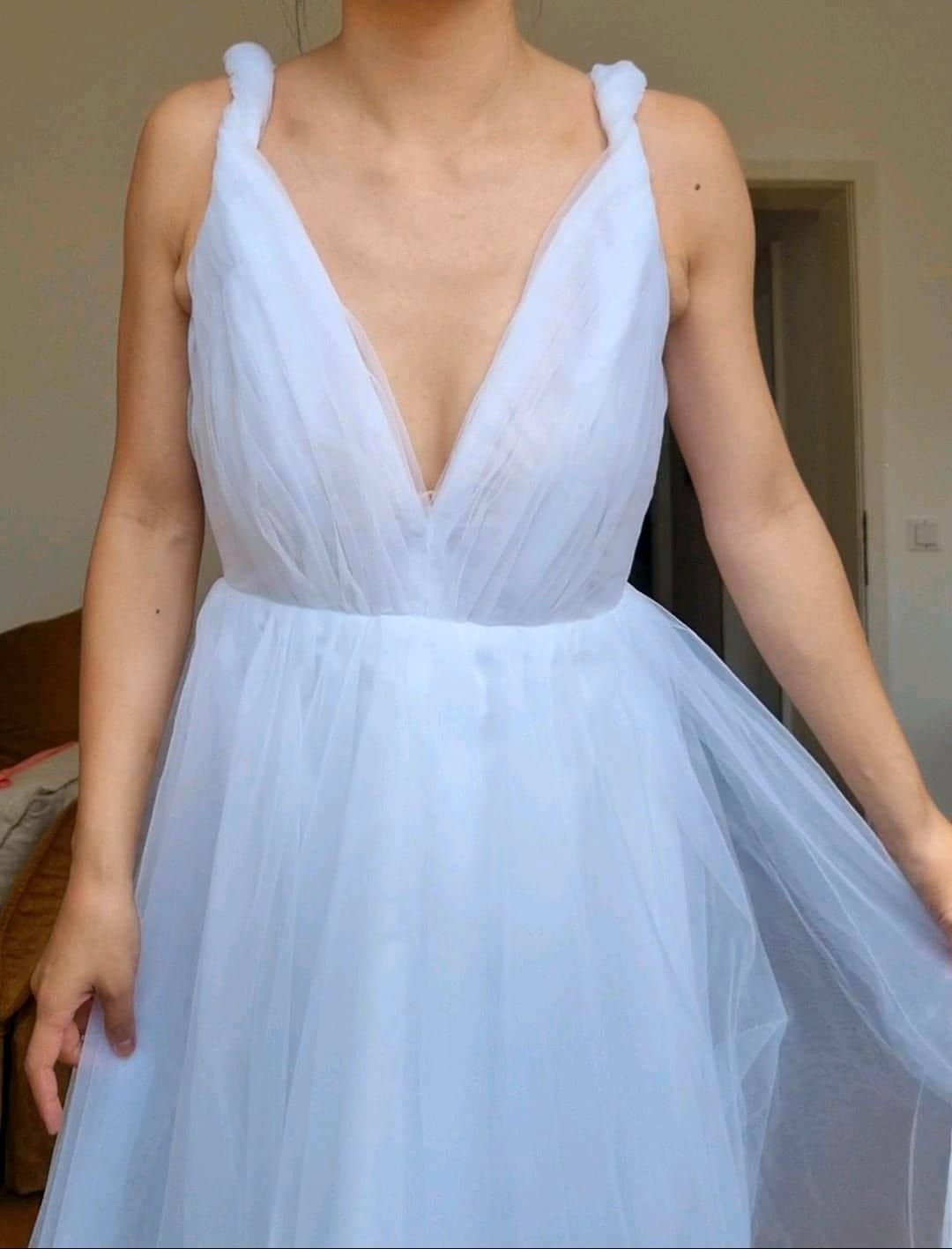 Robe de mariée en organza et tulle taille 34-36