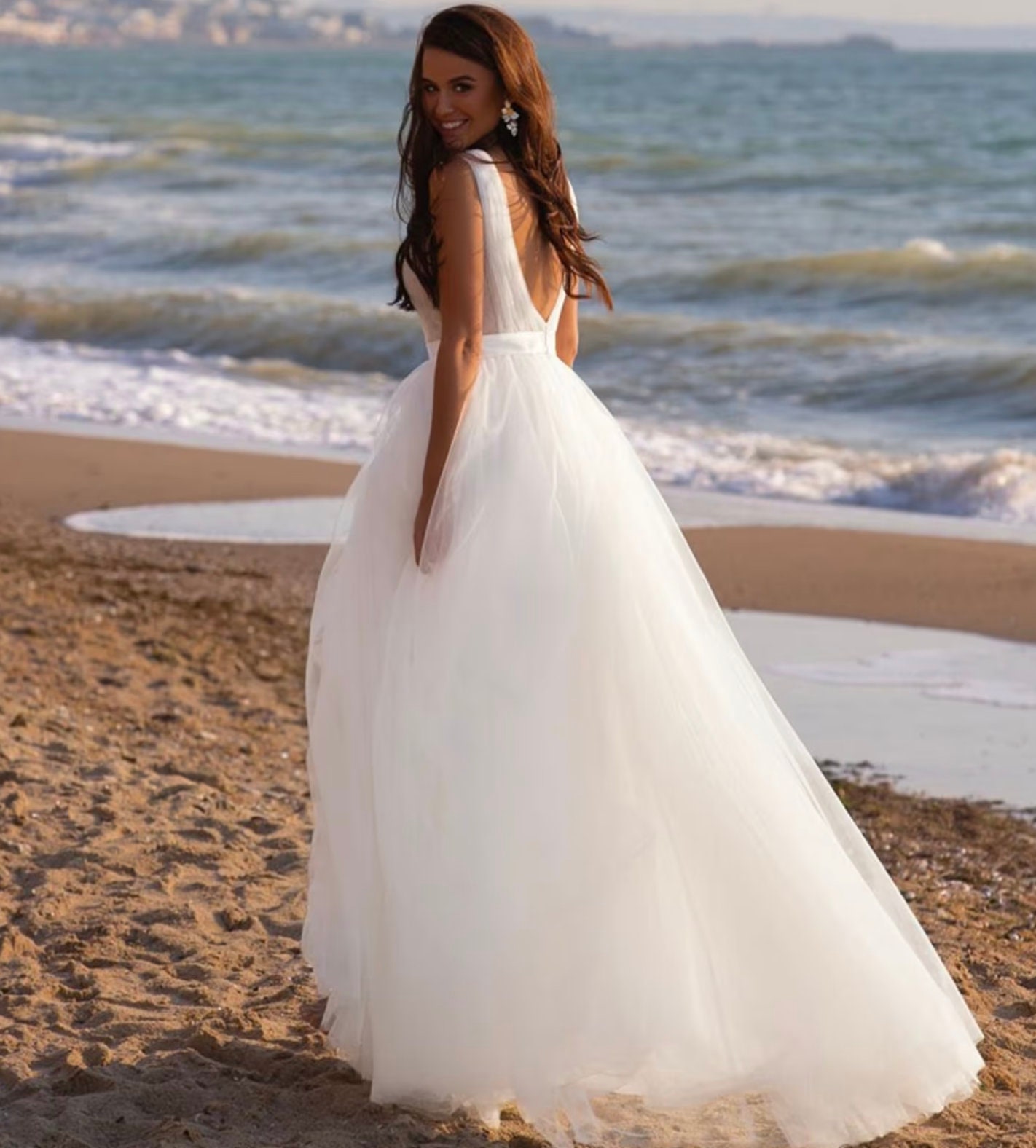 Robe de mariée en organza et tulle taille 34-36