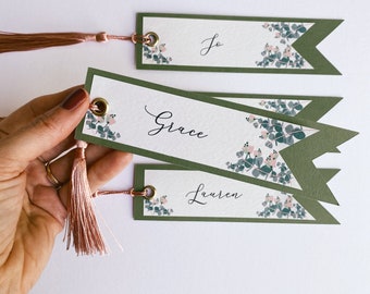 Hochzeit Namenskarten / Tassel Namenskarte / botanisch / Folien / bedruckt / Luxus