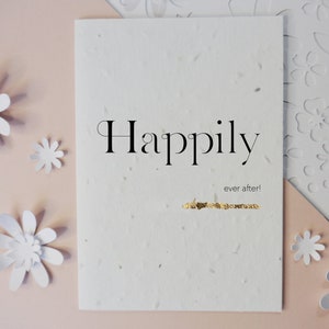 Plantable cards | Seeded cards | congratulations card | Happily ever after card | wedding day card | wedding card
