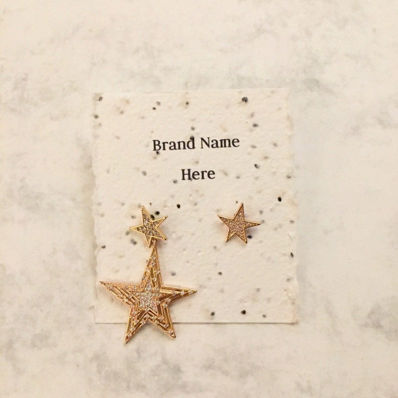 30 Custom earring backing cards jewellery backing necklace Etsy