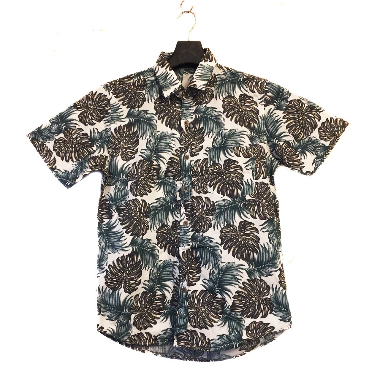 Hawaiian Shirt Short Sleeved Flowers Print Slim Fit | Etsy