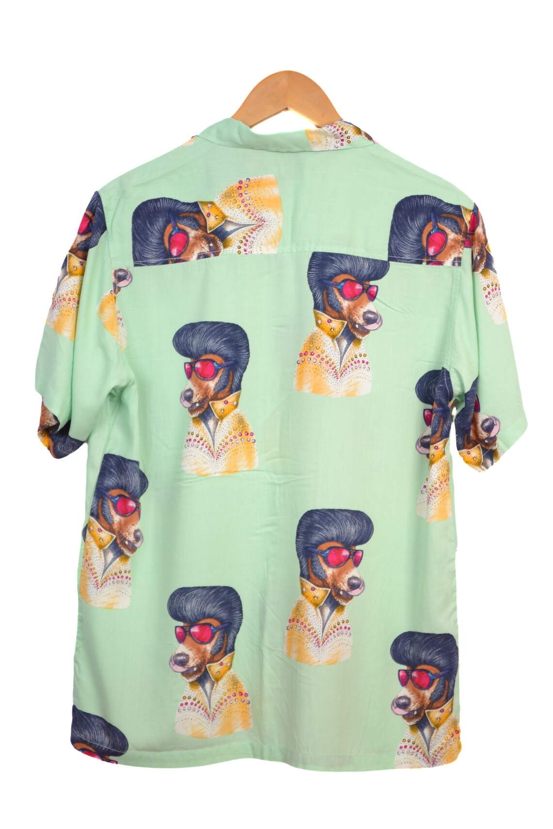 Hawaiian shirt short sleeved tiger chinese print slim | Etsy