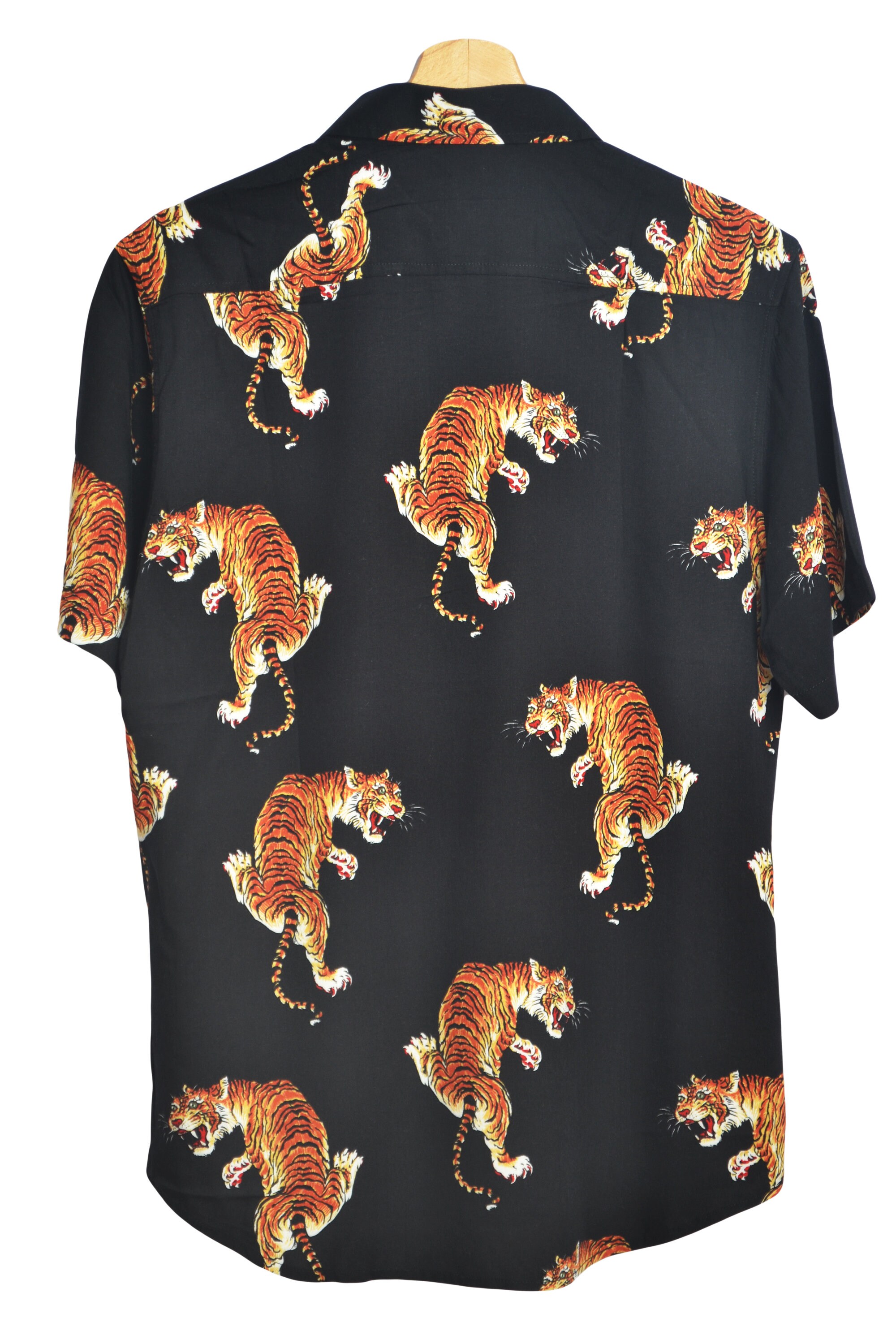 Hawaiian shirt short sleeved tiger chinese print slim Etsy