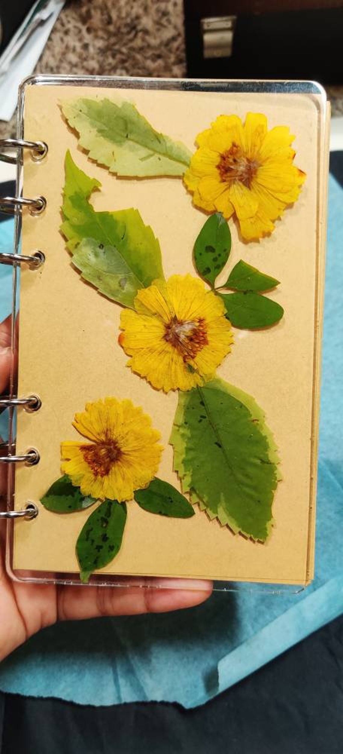 Dried Flower Resin Journal Etsy