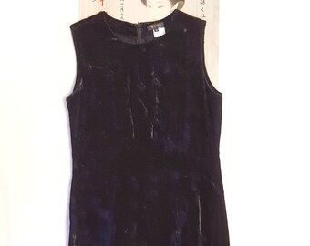 Velvet minimal black long dress