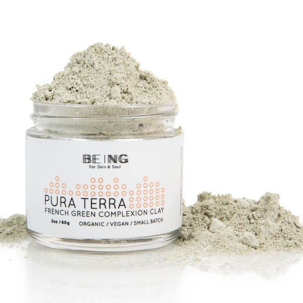 Exfoliating Green Clay Facial Mask, Detox and Tone Oily Skin, Exfoliate and Minimize Pores ,Relaxing Lavender Aroma, Spa Facial Treatment