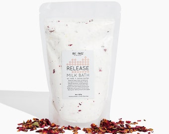 Aromatherapy Gift for Her, MINI Moisturizing Coconut Bath Soak for Relaxation, Pure Cocoa Butter & Rose Petals,  Bridesmaid or Birthday Gift