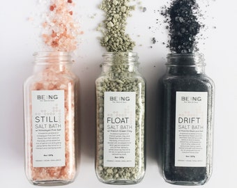 Bath Salts Spa Gift Set Collection – All-Natural, Vegan, Handmade Bath Soak for Mineral Rich Skin Hydration, Relaxation & Restful Sleep