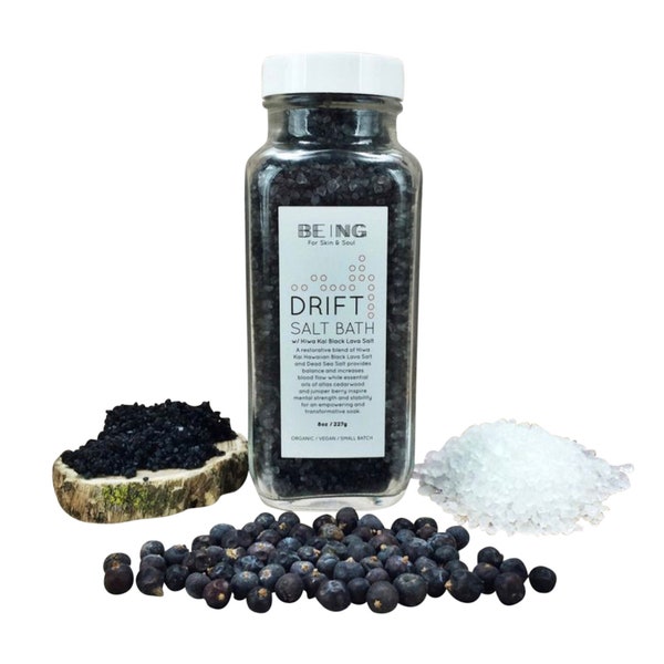 Detox Bath Salts for Aromatherapy , Black Lava Soaking Salts with Activated Charcoal & Mineral Infused Dead Sea Salt ,Organic Vegan Spa Gift