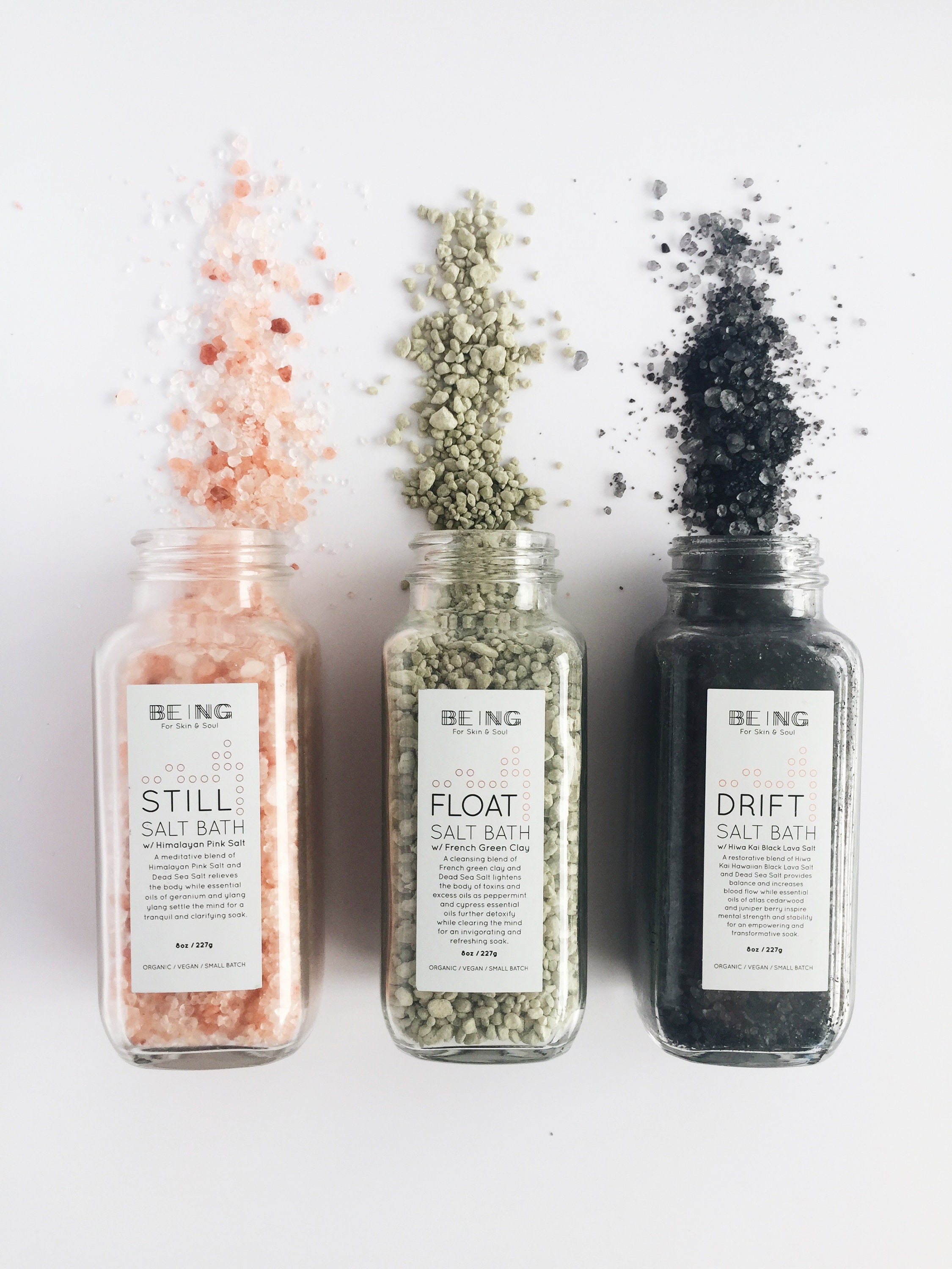 Bath Salt Spa Gift Set Collection – All-Natural, Vegan, Handmade Bath Soak for Mineral Rich Skin Hydration, Relaxation & Restful Sleep