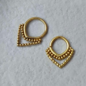 Double Septum Ring Gold ⎜Eternity