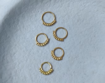 Gold Hoop Septum Ø6, 7, 8, 9 & 10 mm