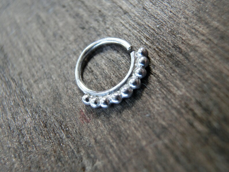 Tiny Silver Hoop Earrings \u00d86 mm