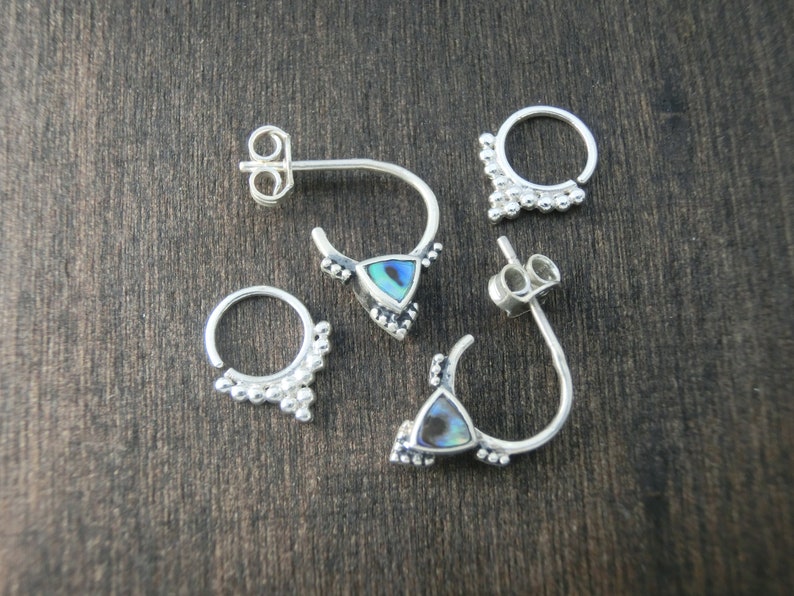 Dainty Silver Hoop Earrings Etsy