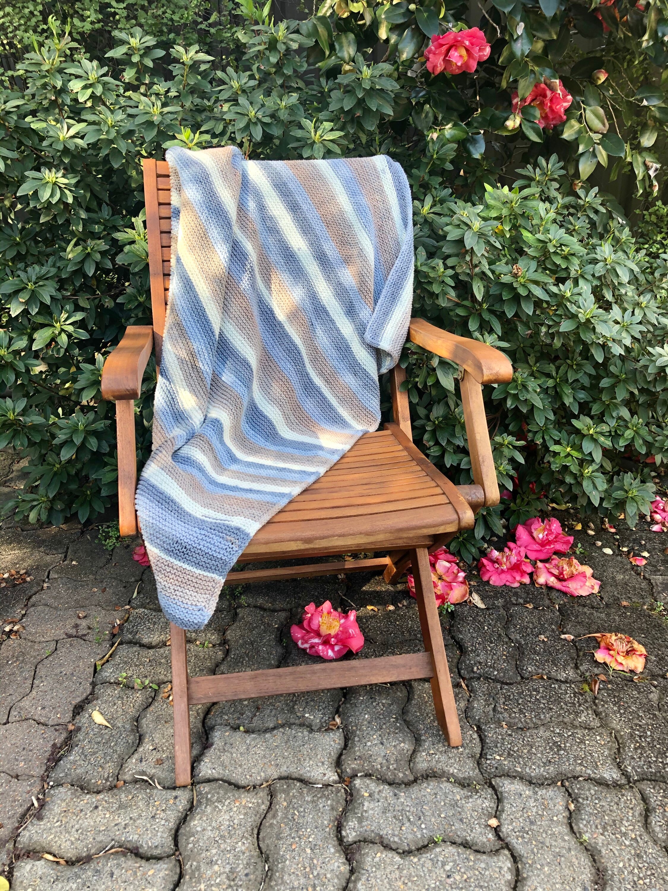 Hand Knit Throw Rug. Hand Knit Blanket. Knitted Knee Rug. Hand Etsy