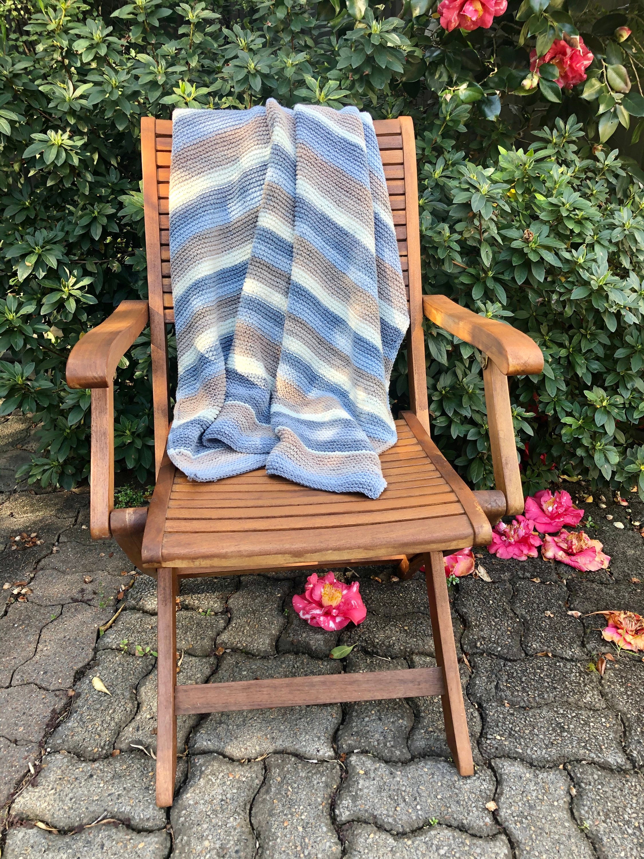 Hand Knit Throw Rug. Hand Knit Blanket. Knitted Knee Rug. Hand Etsy