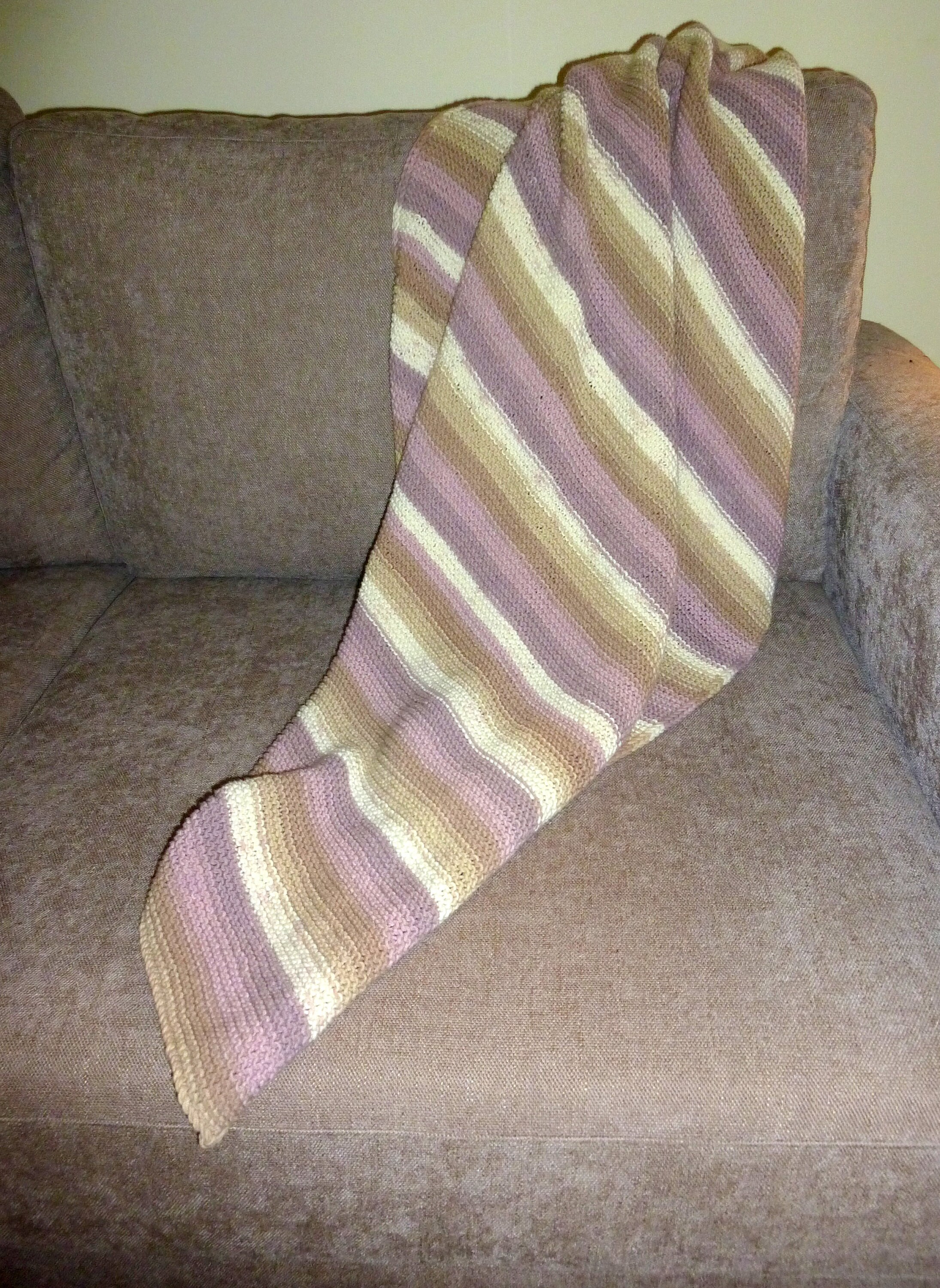 Hand Knit Throw Rug. Hand Knit Blanket. Knitted Knee Rug. Hand Etsy