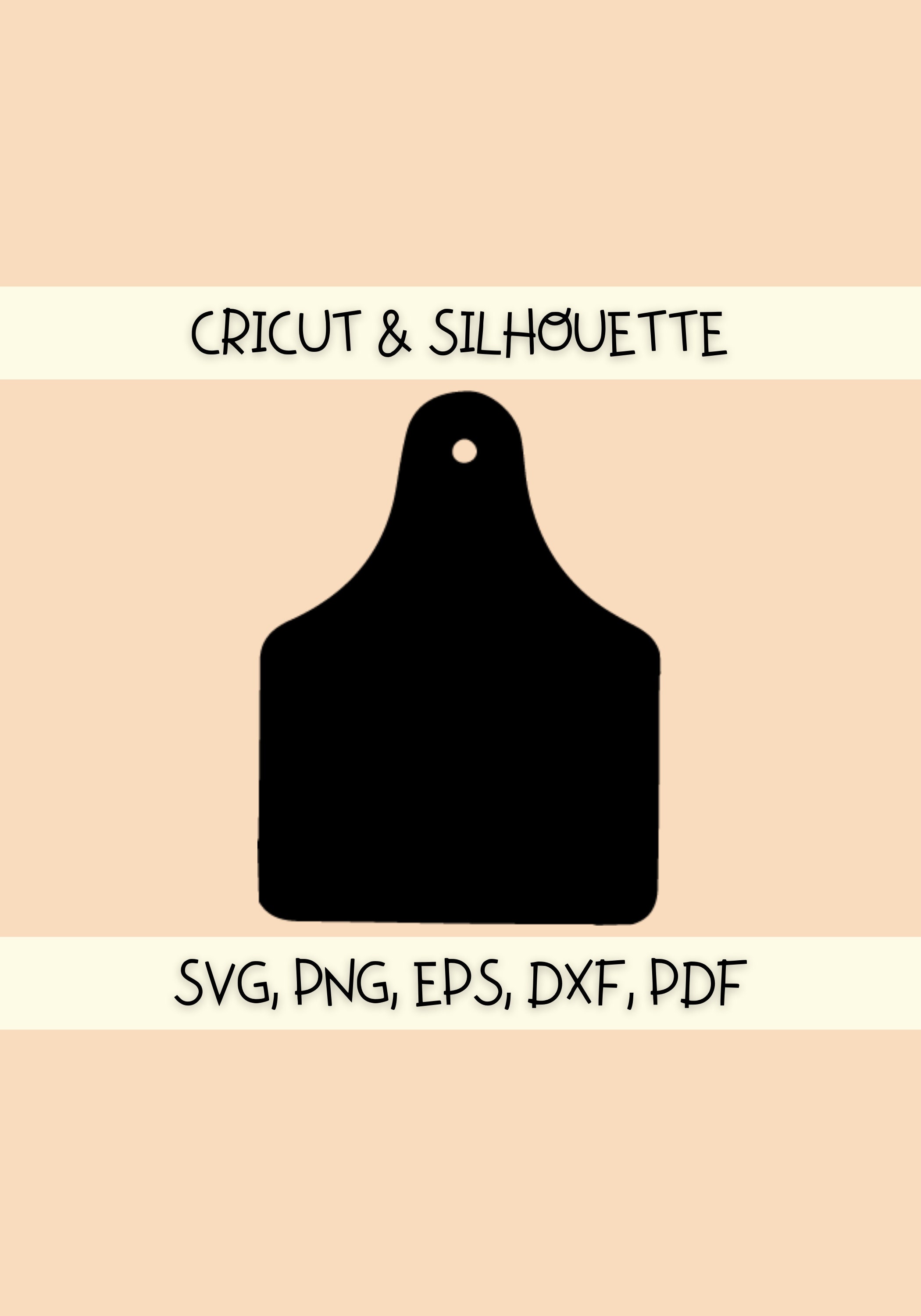 Cow Tag SVG Cut File Cattle Tag SVG svg pdf eps png Etsy