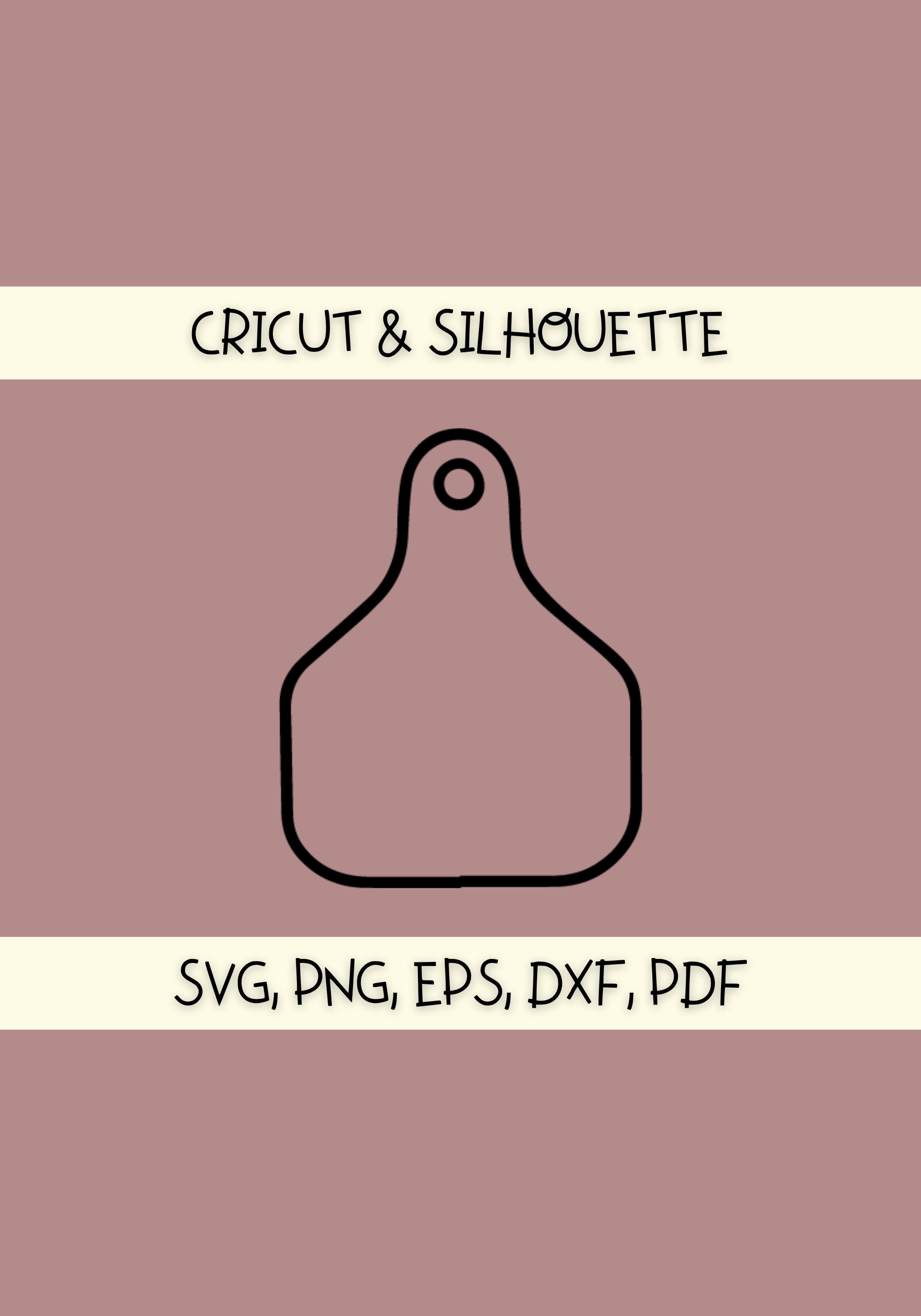 Cow Tag SVG Cut File Cattle Ear Tag SVG svg pdf eps | Etsy
