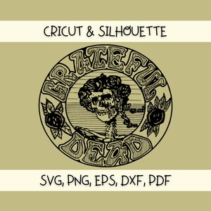 Grateful Dead Svg Bertha Skull svg png pdf eps dxf Etsy