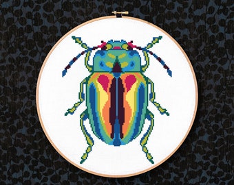 Shiny Beetle  - PDF Cross Stitch Pattern
