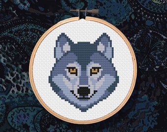 Wolf Head - PDF Cross Stitch Pattern