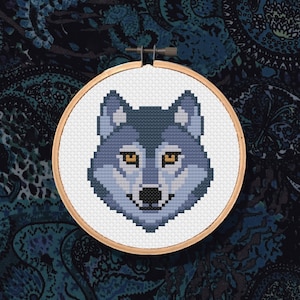 Wolf Head - PDF Cross Stitch Pattern