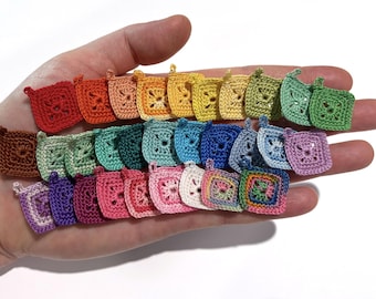 Handmade Miniature Crochet Potholders (Set of 2) - 1/12 Scale Dollhouse Hotpads