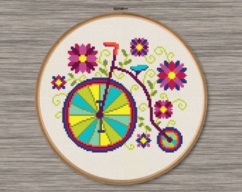 Penny Farthing - PDF Cross Stitch Pattern