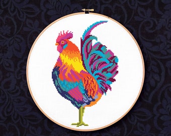 Rooster  - PDF Cross Stitch Pattern