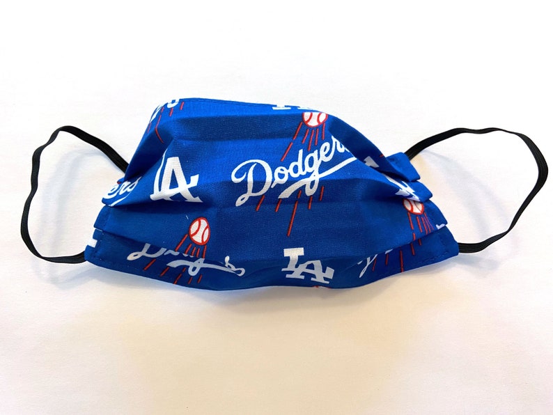 Set of 3 Cotton Handmade Face Masks Los Angeles Dodgers Etsy