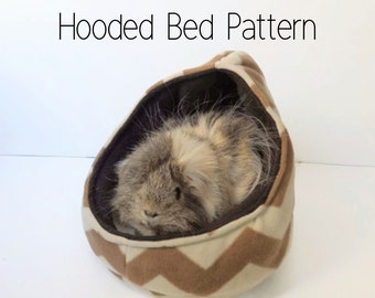 Guinea Pig Hooded Bed Digital Pattern and Instructions - also great for Hedgehogs, Rats, Ferrets, Chinchillas, & more!