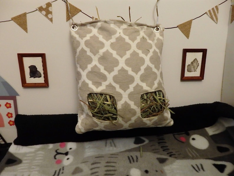 Rabbits For Guinea Pigs and more! Hedgehogs Custom Hay Bag Pouch