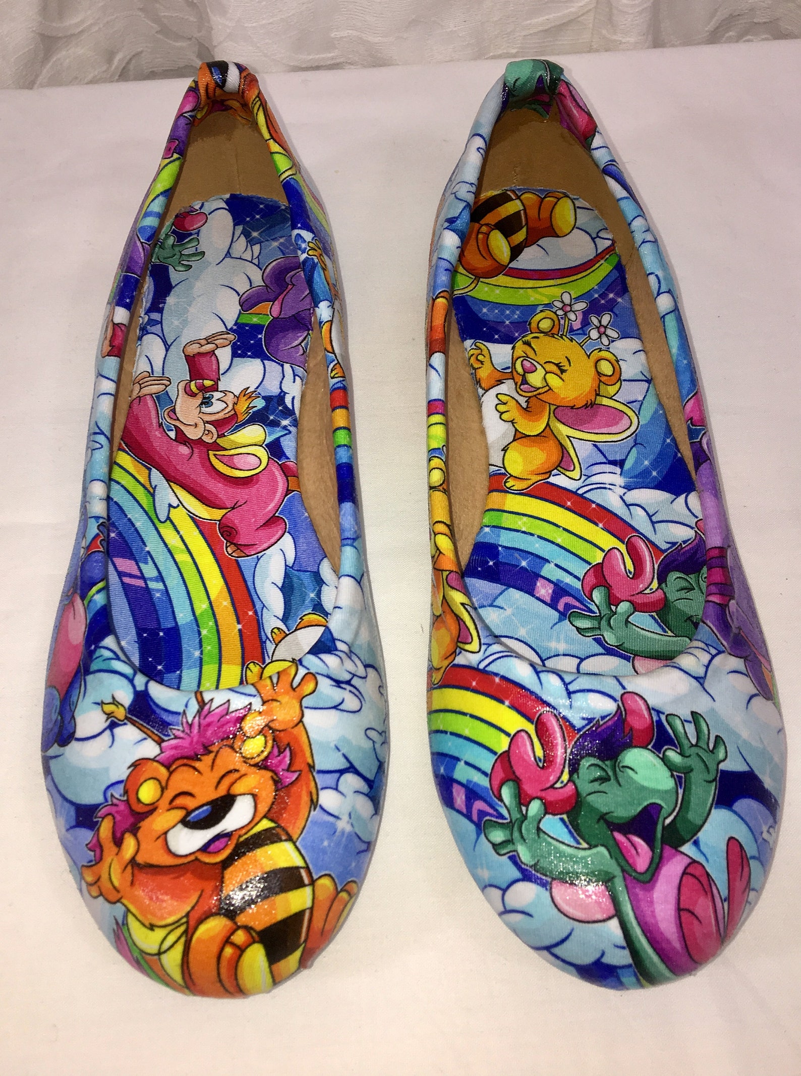 custom made 80s cartoon ballet flats size 2-9 u.k. available
