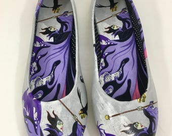 Custom made maleficent ballet flats