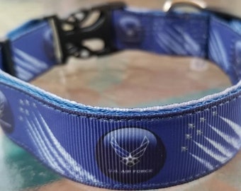 U.S Airforce inspired adjustable dog collar.
