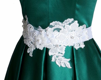 Crystal Pearl Wedding Sash, Rhinestone Bridal Dress,Flower Girl, Maternity Belt