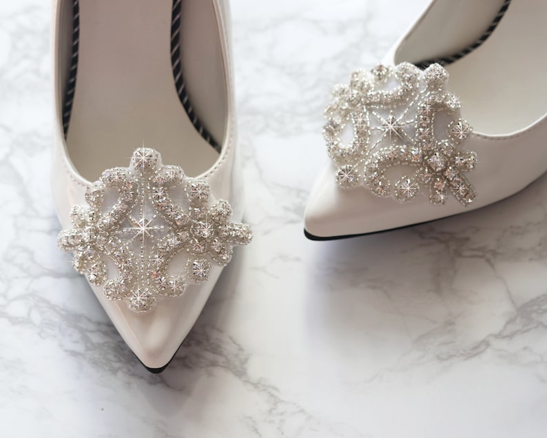 Rhinestone Applique Shoe Clips Shoe Ornaments Wedding Shoe | Etsy