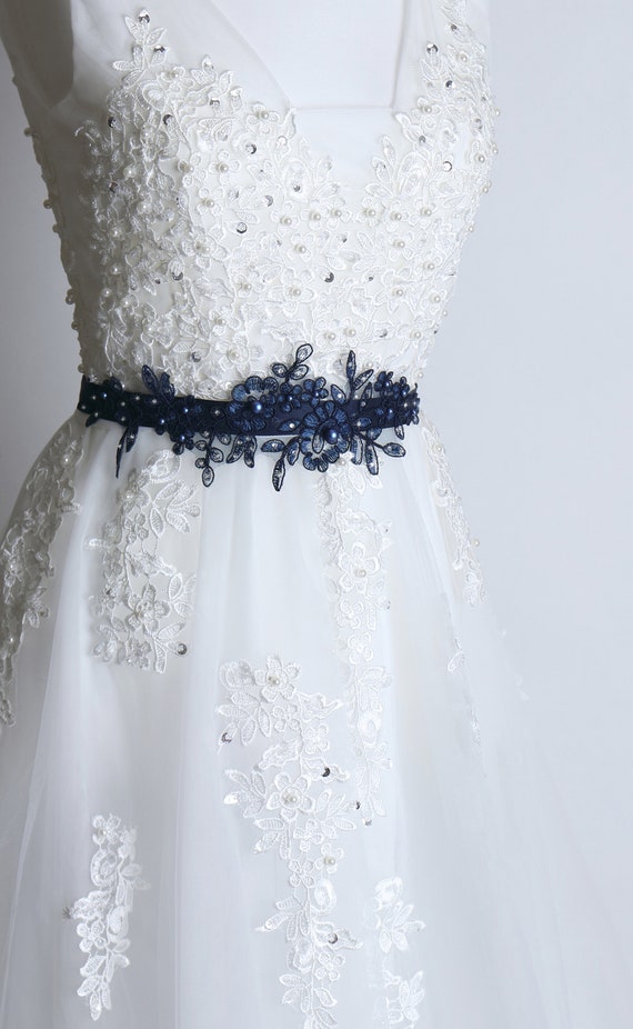 navy dress belt
