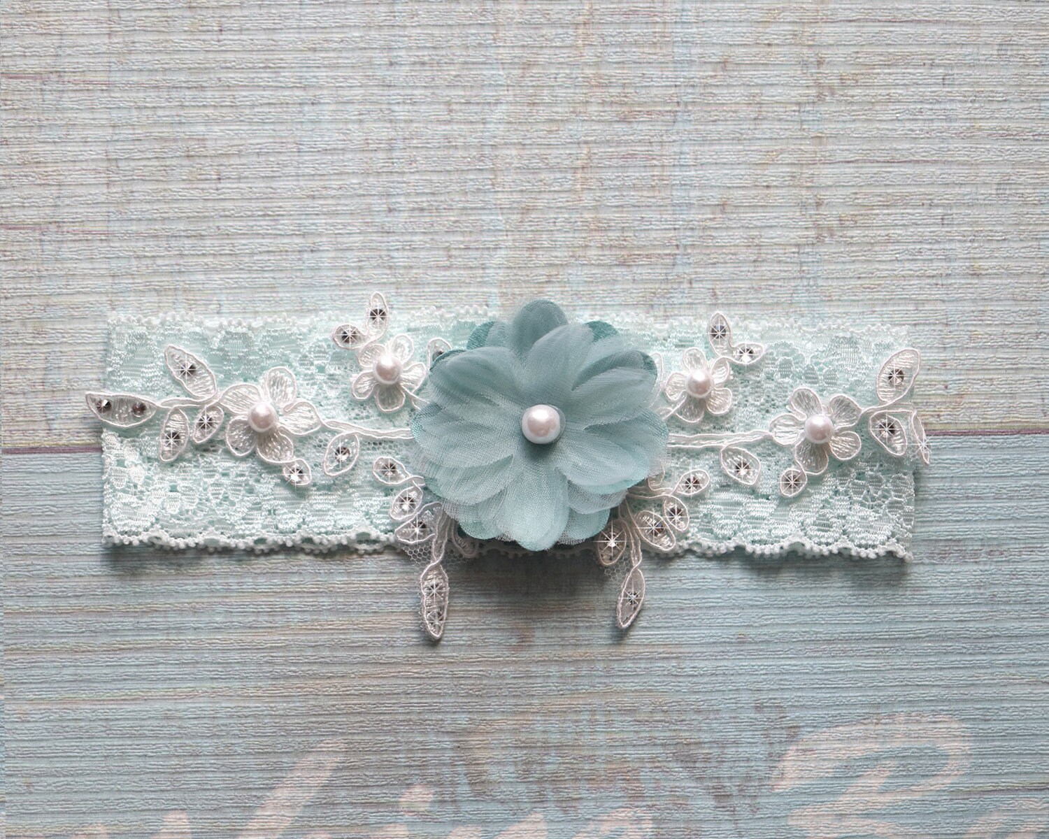 Jarretière De Mariée Bleue Élastique - Tradition 'Something Blue', Dentelle Et Satin Pour Mariage