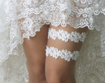 Wedding garter set, Bridal garter, Lace garter, Rhinestone pearl garter, Rustic wedding garter, Wedding garters for brides -T59