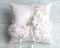 Wedding ring pillow, flower wedding pillow cushion, wedding ring holder, wedding ring cushion, ring pillow for wedding - RT49 product logo