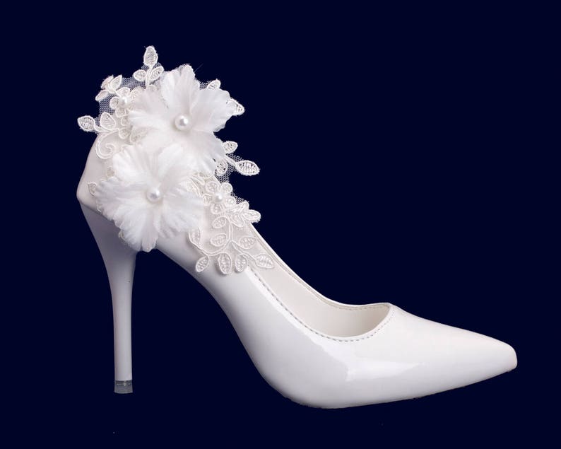 Flower shoe clips wedding wedding shoe ornaments organza Etsy