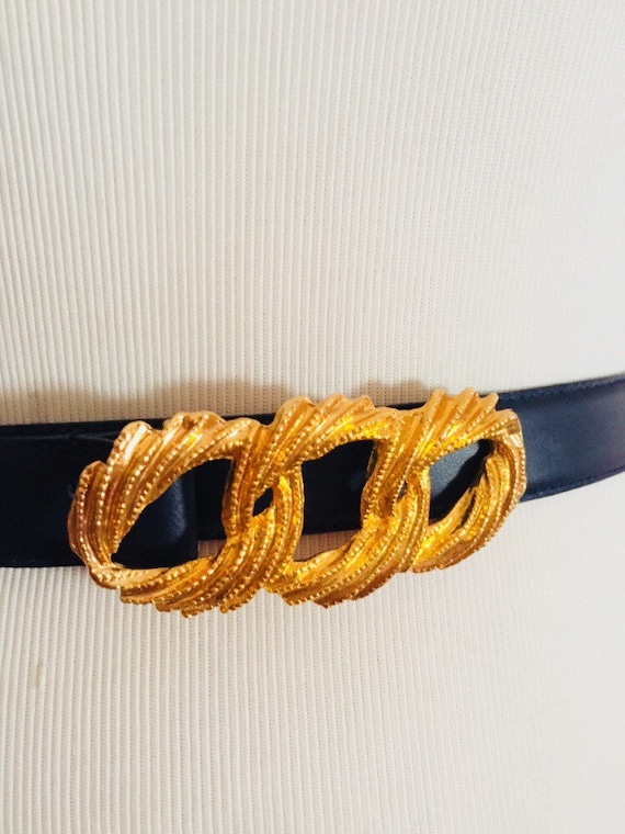 Belt vintage leather woman 70s