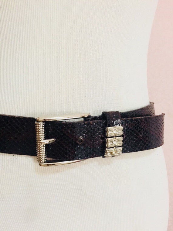 Berge' leather belt, vintage 90s, woman