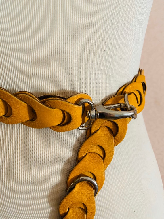 Vintage leather belt, 80s, woman