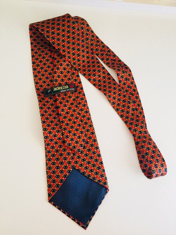 Jockey club, cravatta, seta, anni 80, Made in italy - Gem