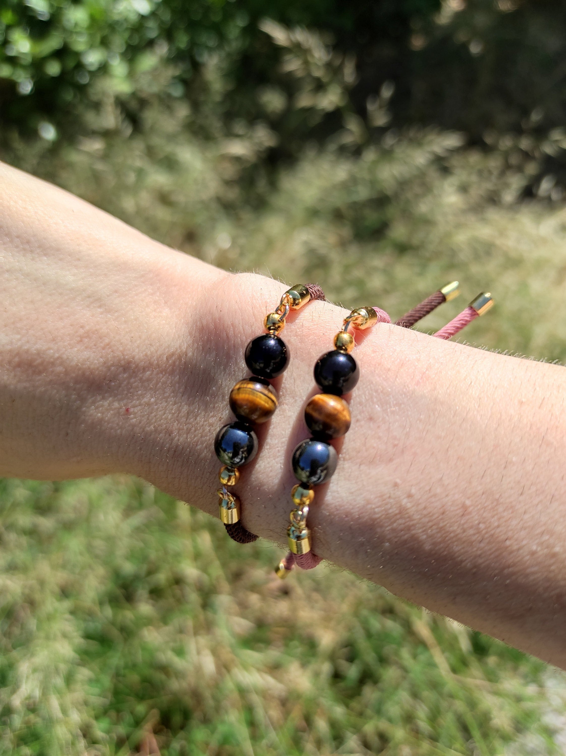 Adjustable Women's Triple Protection Bracelet and Anchor in