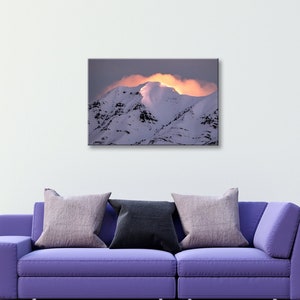 Timpanogos Sunrise Photography, Winter Sunrise Art Print, Mountain Sunrise Wall Art, Winter Landscape Wall Art, Utah Mountain Sunrise Print